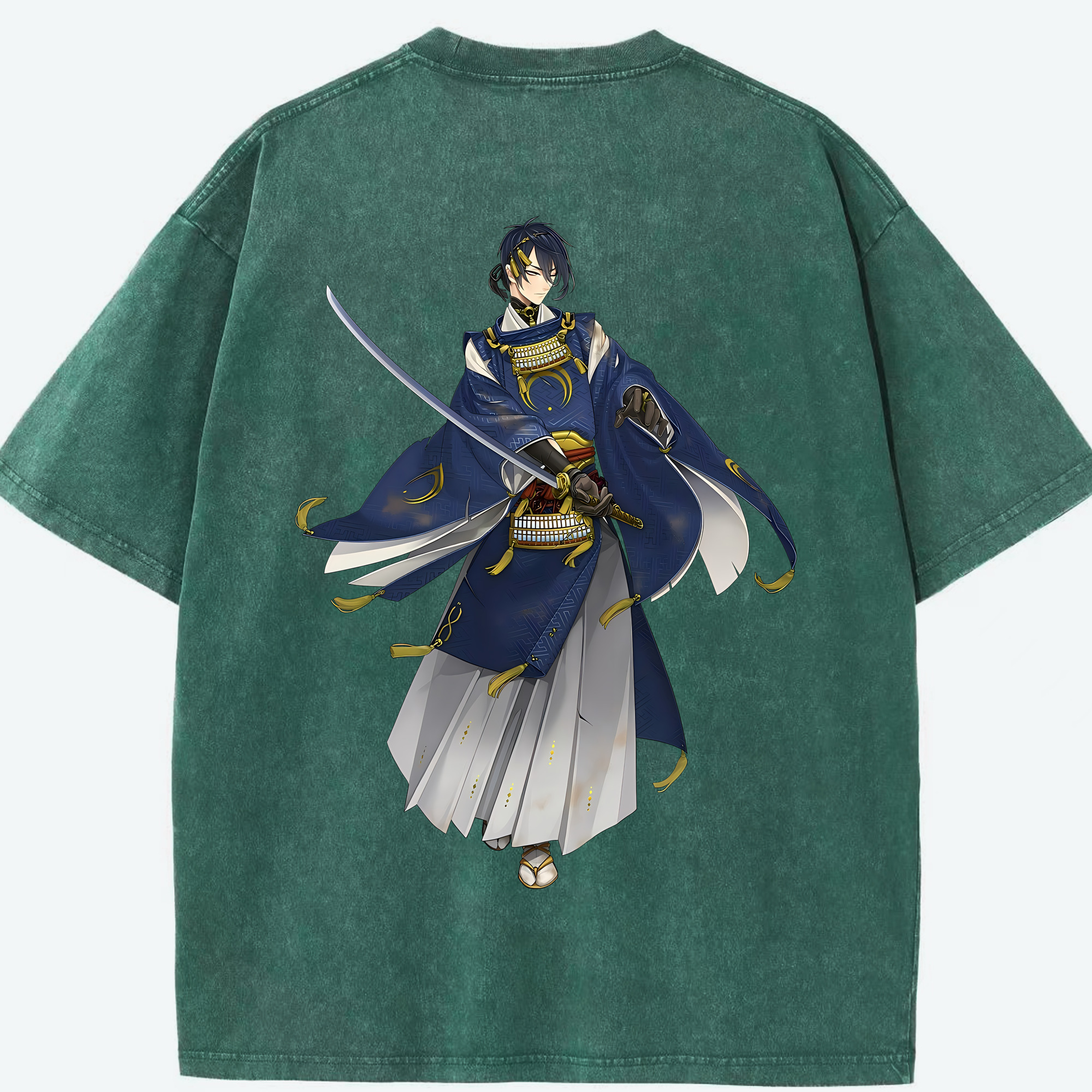 （画像用） 刀剣乱舞 Touken Ranbu 綿100% ヴィンテージ風 半袖Tシャツ（背面プリント）